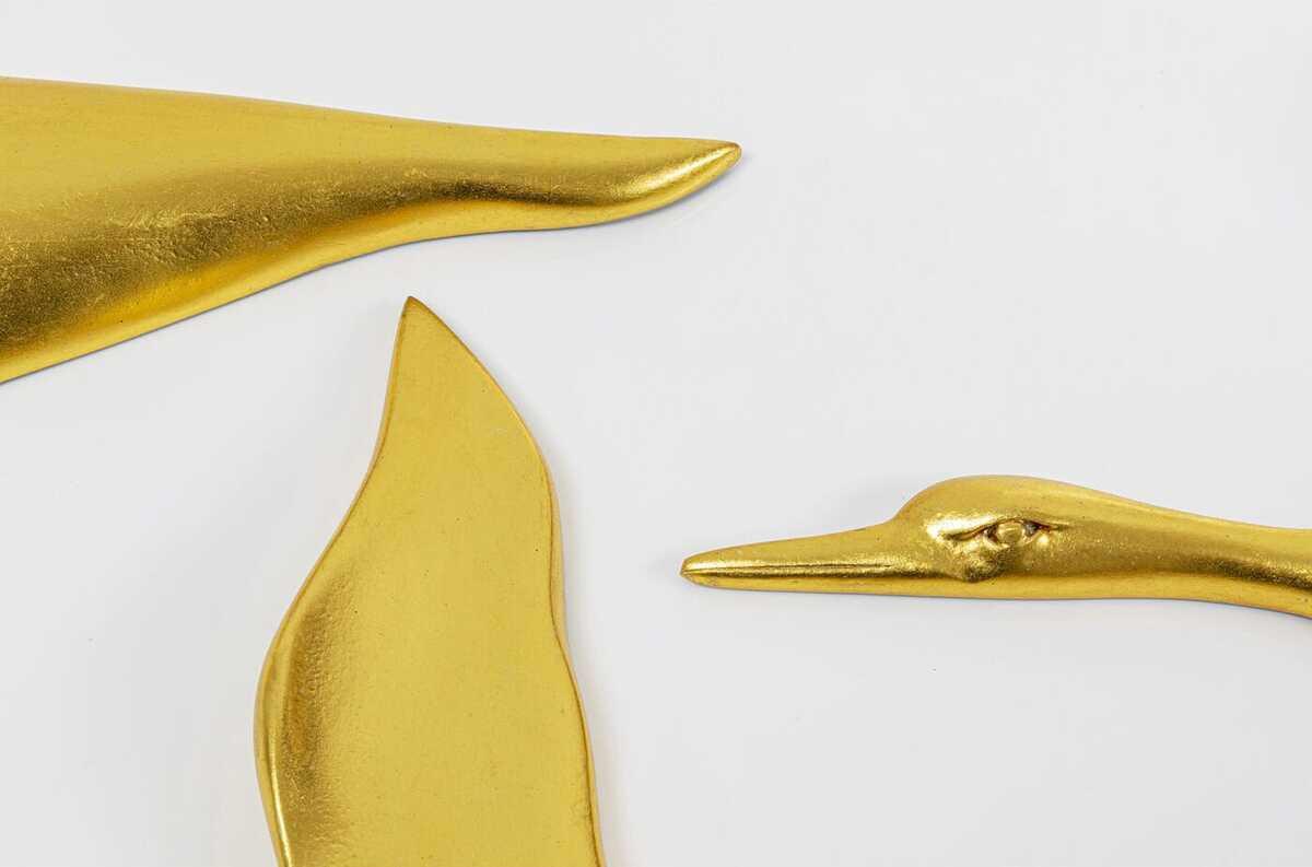 KARE Design Oggetto da parete Anatre volanti (set di 3)  