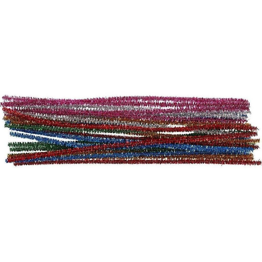 Creativ Company  Chenilledraht 6 mm, Glitter, 24 Stück 