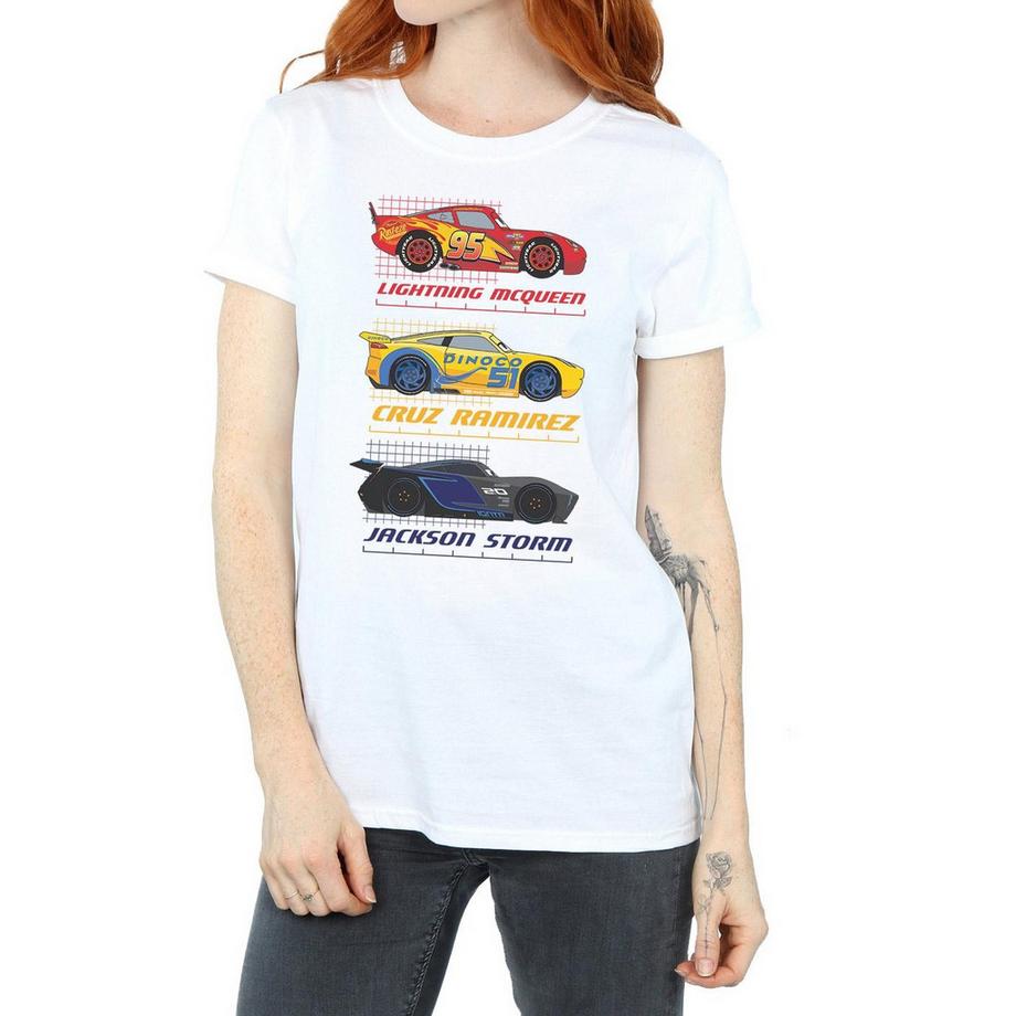 Disney Pixar Cars Lightning McQueen Cruz Ramirez Jackson Storm T-Shirt  
