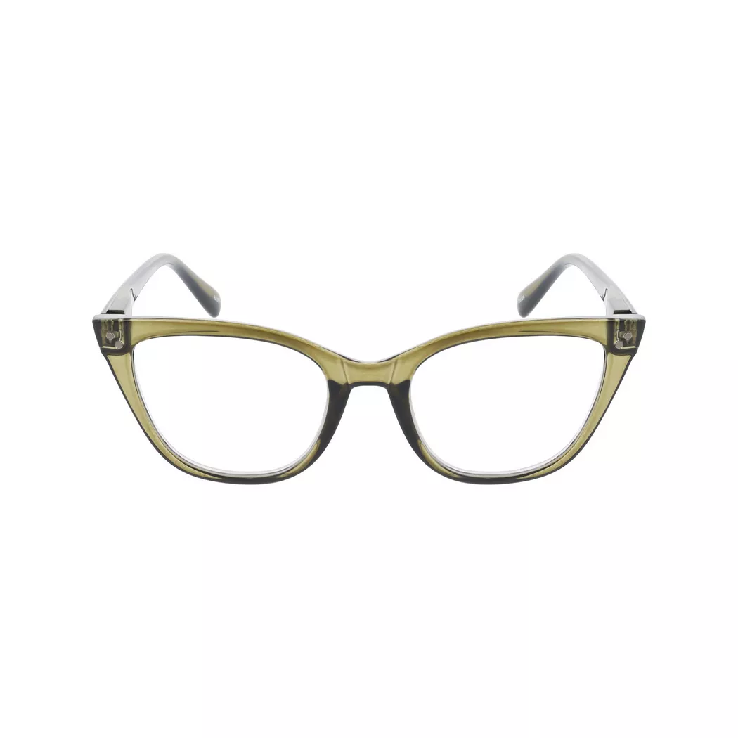 Invu - Lesebrille mit Etui, für Damen, Grün, Größe ONESIZE