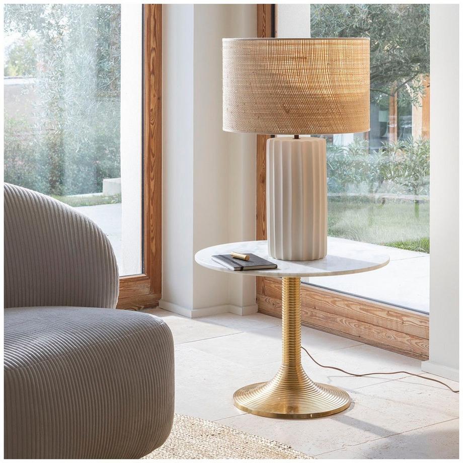 Blanc d'Ivoire Pied de lampe Athena  