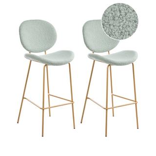 Beliani Set mit 2 Barstühlen aus Bouclé Modern LUANA  