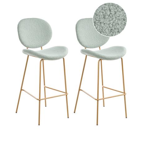Beliani Set mit 2 Barstühlen aus Bouclé Modern LUANA  