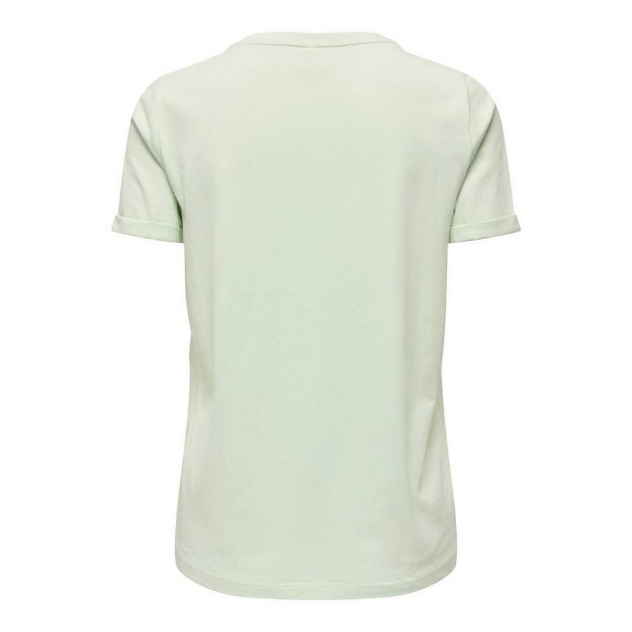 ONLY T-Shirt Manches Courtes Col Rond Imprimé Coeur  