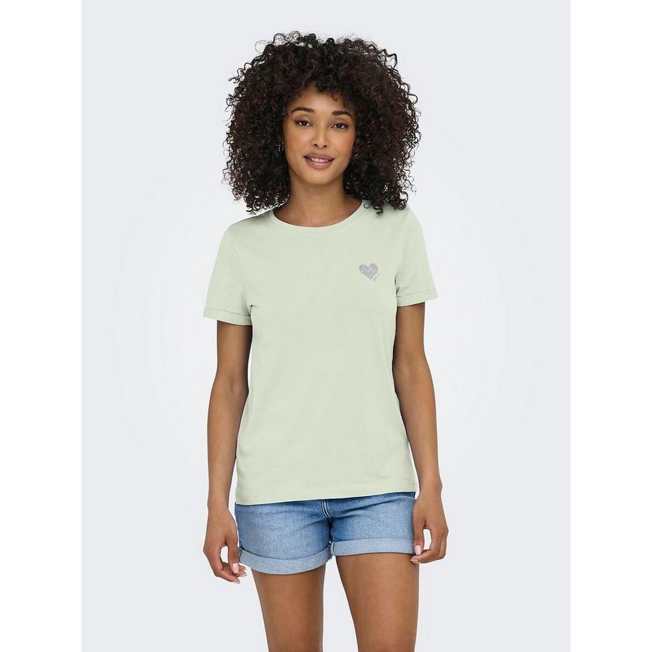 T-shirt impression petit coeur devant