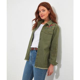 Joe Browns  Blumenbesticktes Twill-Shacket 