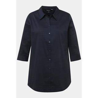 Ulla Popken Camicetta Qualità Bolle Collo Camicia Maniche 3/4  