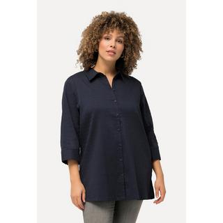 Ulla Popken Chemisier Qualité Bulle Col Chemise Manches 3/4  