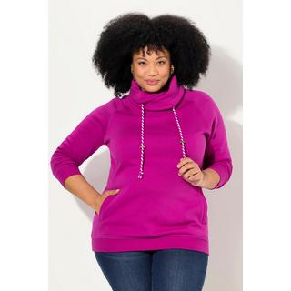 Ulla Popken Sweatshirt Weiter Stehkragen Taschen Raglan Langarm  