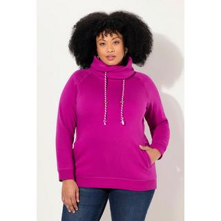Ulla Popken Sweatshirt Weiter Stehkragen Taschen Raglan Langarm  