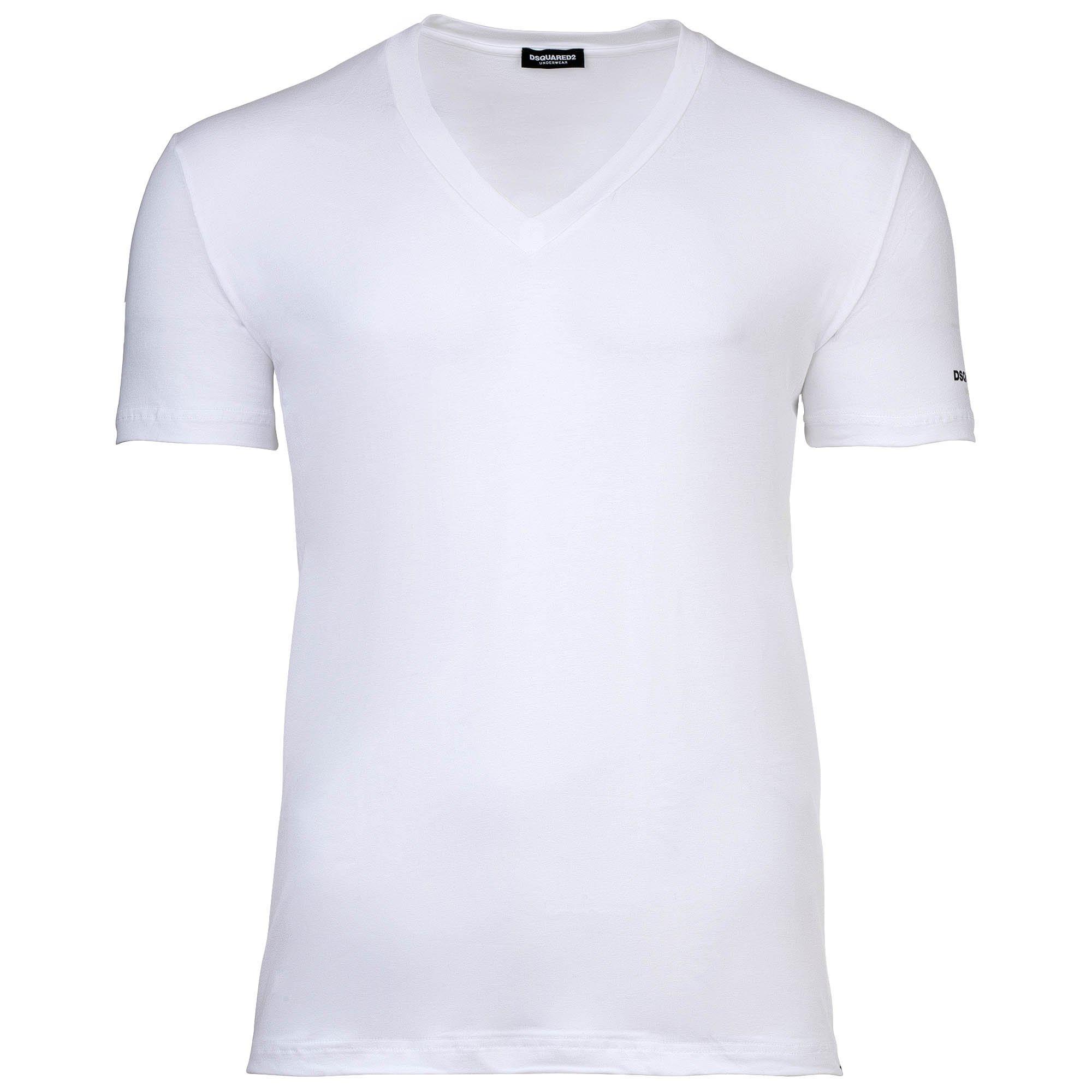 DSQUARED2 Twin Pack T-Shirt Col V Coupe Confortable  