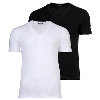 DSQUARED2 Twin Pack T-Shirt Col V Coupe Confortable  