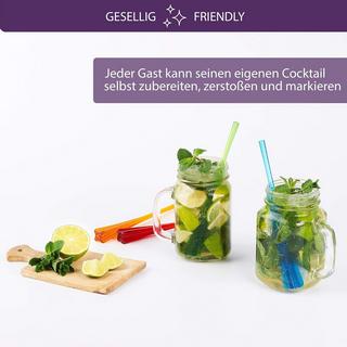 mastrad  Cocktail Stössel-Strohhalm 6er-Set 