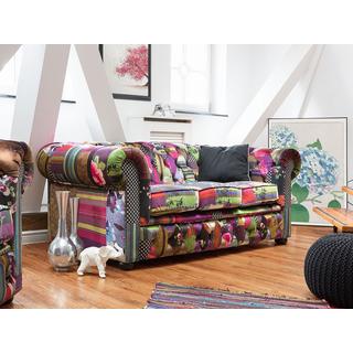 Beliani Canapé 3 places en Tissu Glamour CHESTERFIELD  