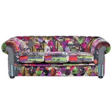 Canapé 3 places en Polyester Glamour CHESTERFIELD