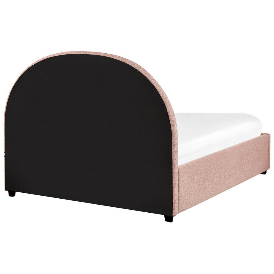 Beliani Bett mit Stauraum aus Bouclé Retro VAUCLUSE  