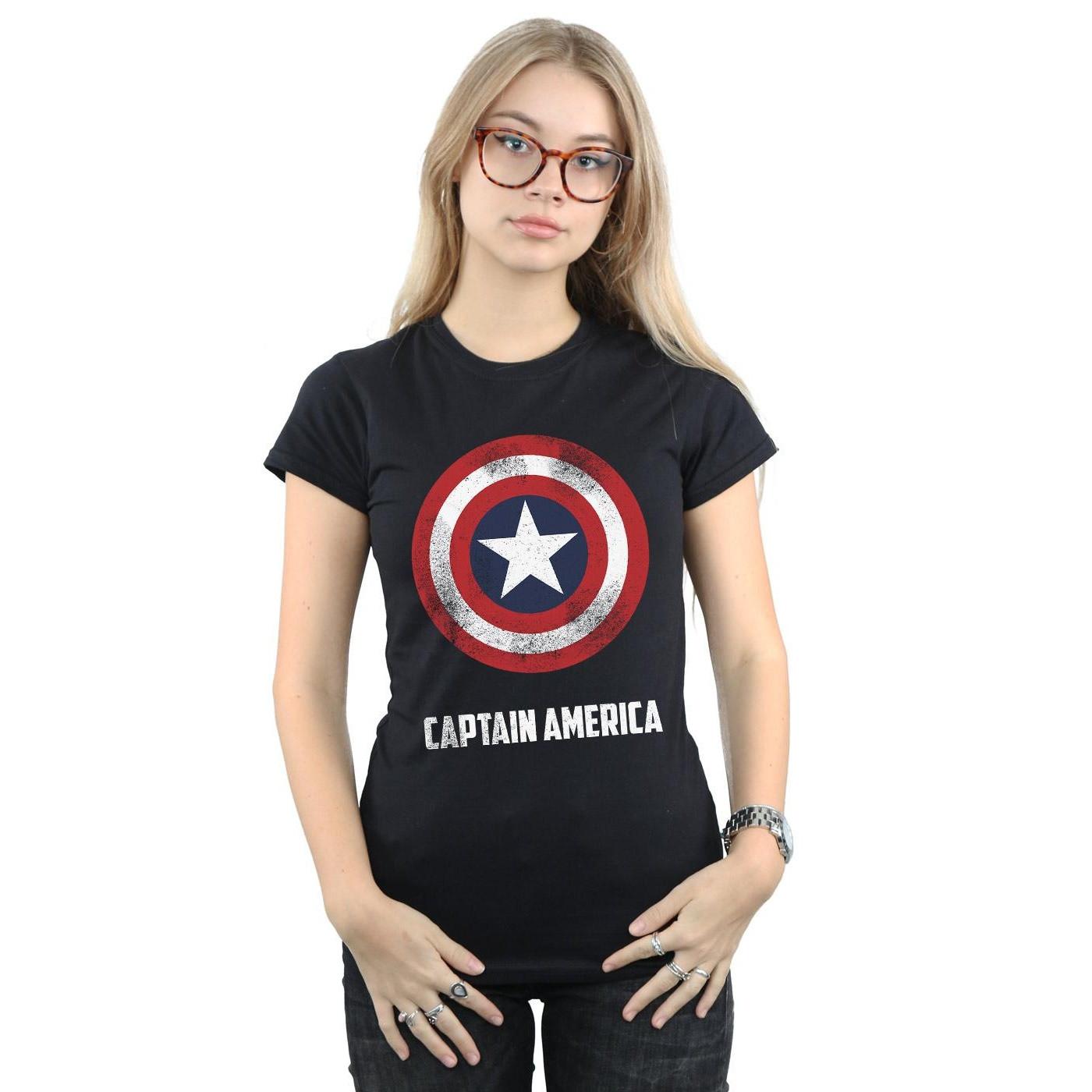 MARVEL  Captain America Shield Text TShirt 