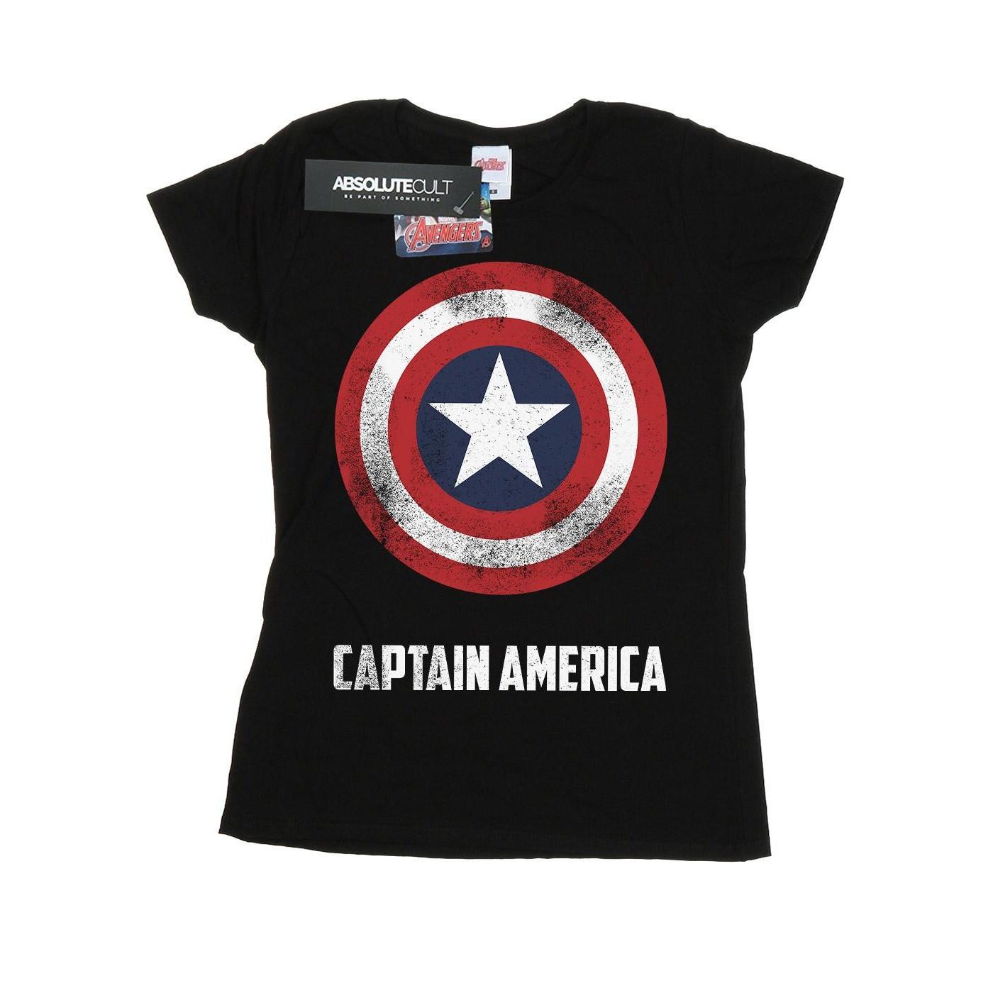 MARVEL  Captain America Shield Text TShirt 