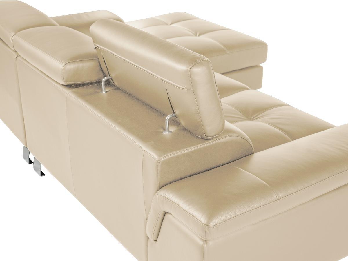 Vente-unique Divano angolare in pelle Tortora Angolo a destra MISHIMA  