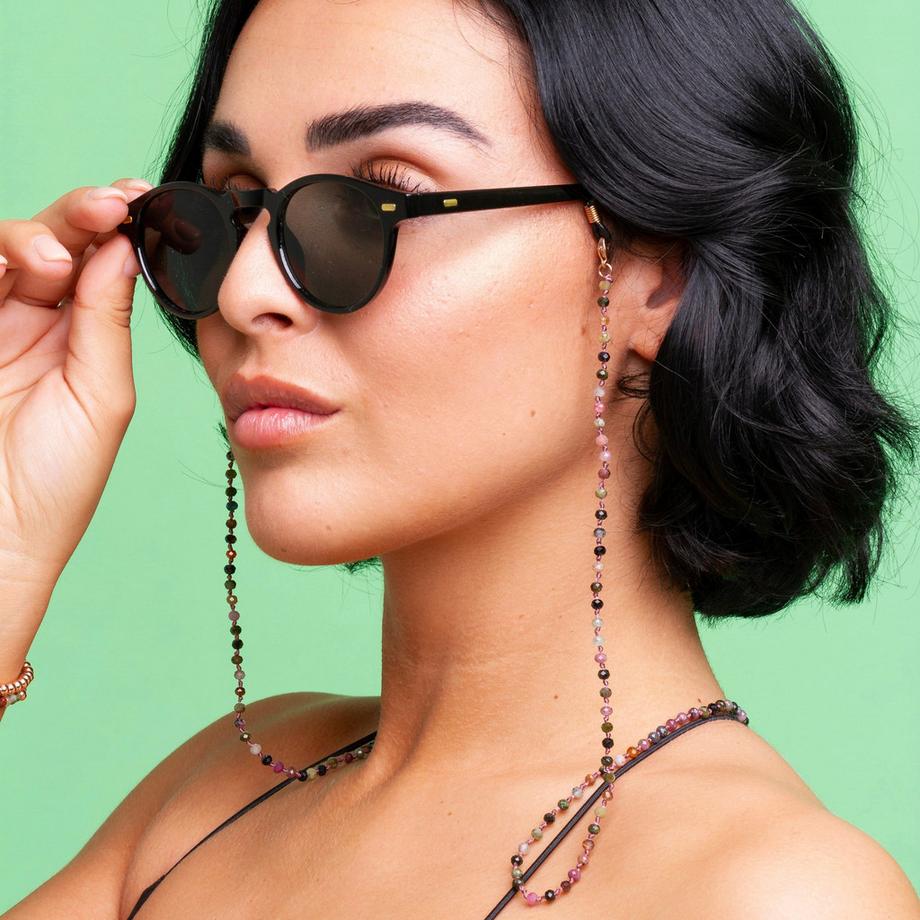 Balibay  Evelina  Brillenkette mit Turmalin Steinen 