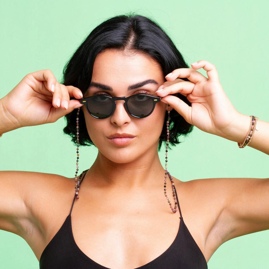 Balibay  Evelina  Brillenkette mit Turmalin Steinen 