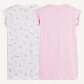La Redoute Collections 2er-Pack Einhorn Nachthemden  