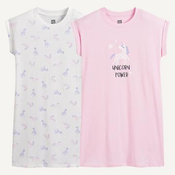 Lot de 2 chemises de nuit 3-14 ans