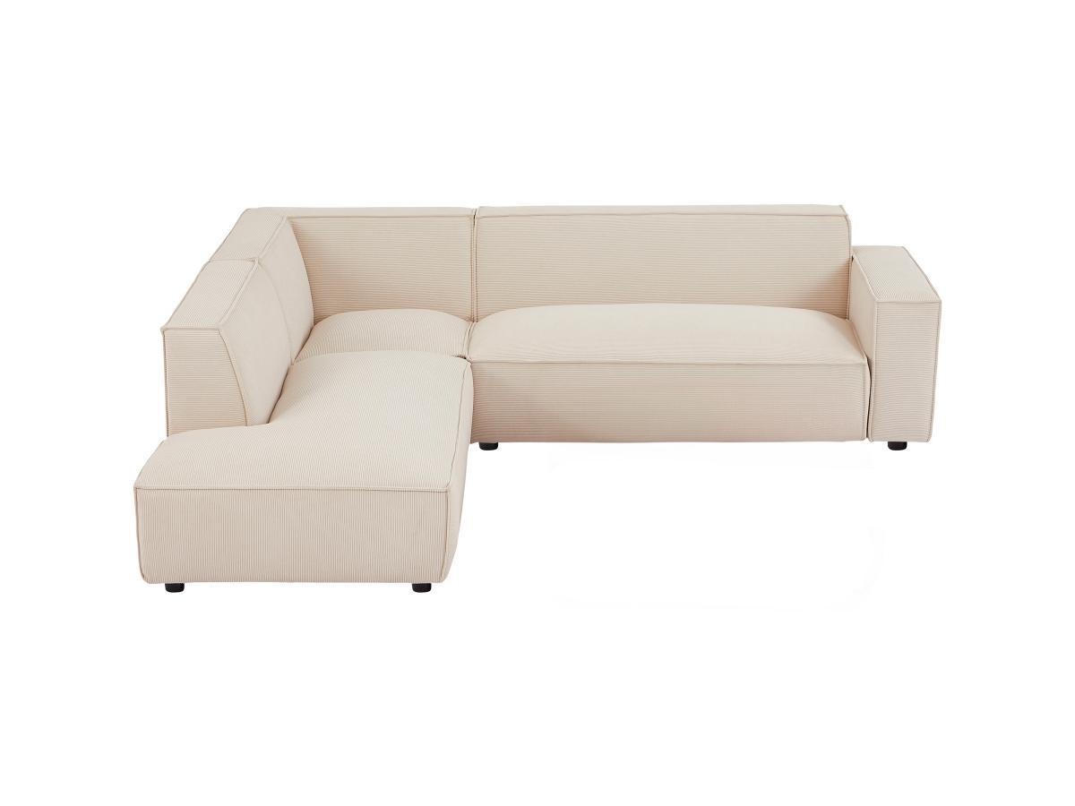 PASCAL MORABITO Großes Ecksofa - Ecke links - Cord - Beige - BORORE von PASCAL MORABITO  