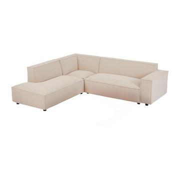 Divano in Velluto a coste Beige - Angolo a sinistra - BORORE di Pascal Morabito