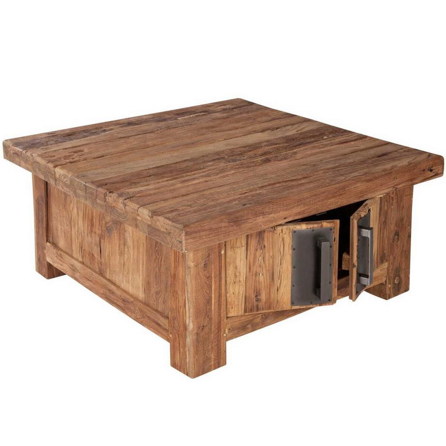 mutoni Couchtischtruhe Unique Wood natur 85x85  