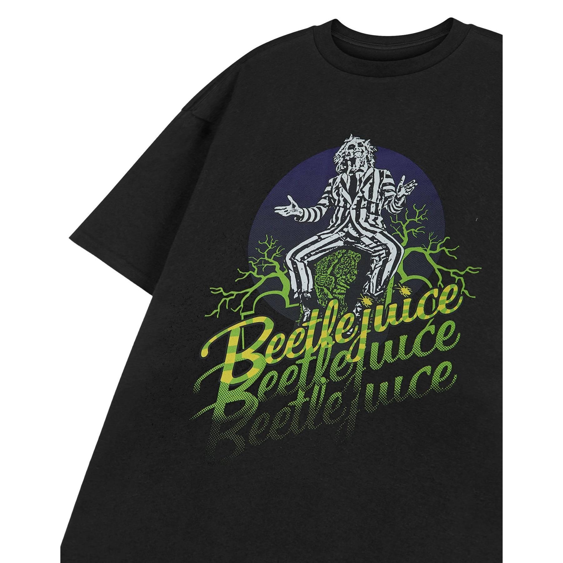 Beetlejuice  T-shirt unisexe à manches courtes avec logo Fade pour adulte 