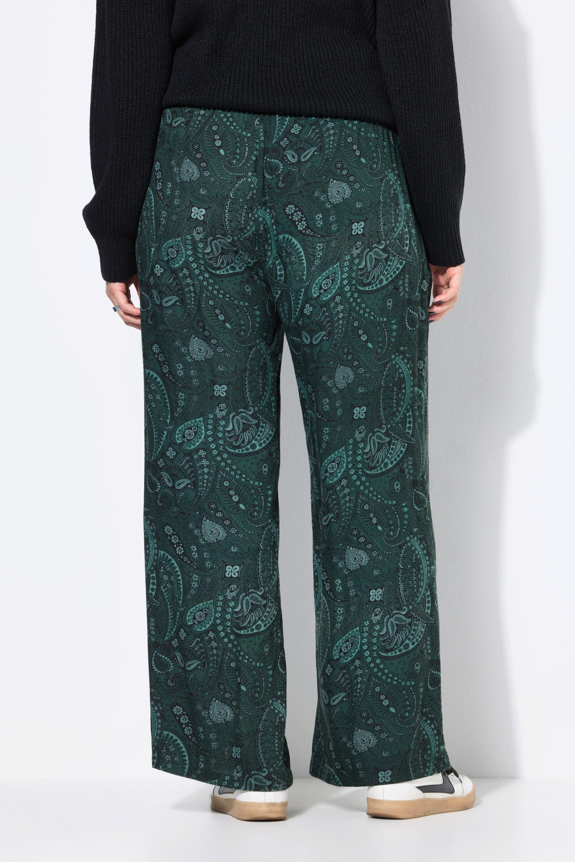 Studio Untold Pantaloni a palazzo taglio della gamba ampio stampa allover vita alta  