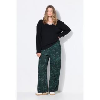 Studio Untold Pantaloni a palazzo taglio della gamba ampio stampa allover vita alta  