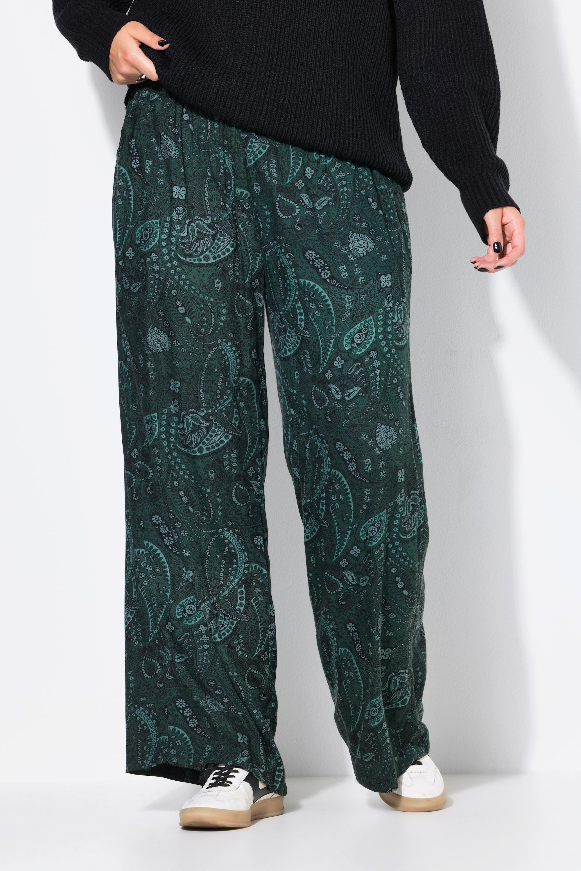 Studio Untold Pantaloni a palazzo taglio della gamba ampio stampa allover vita alta  