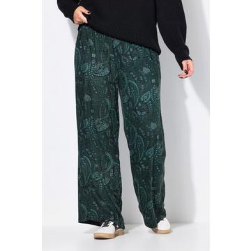 Pantaloni a palazzo con taglio della gamba ampio, stampa allover e vita alta