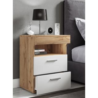VCM Nachtschrank Beistelltisch Schublade Konsole Boxspring Nachttisch Slepal L  