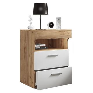 VCM Nachtschrank Beistelltisch Schublade Konsole Boxspring Nachttisch Slepal L  
