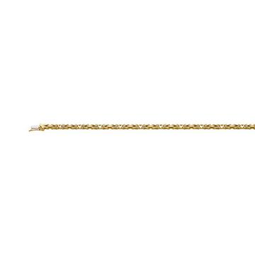 Bracelet chaine royale en or jaune 750, 2,3mm, 19cm