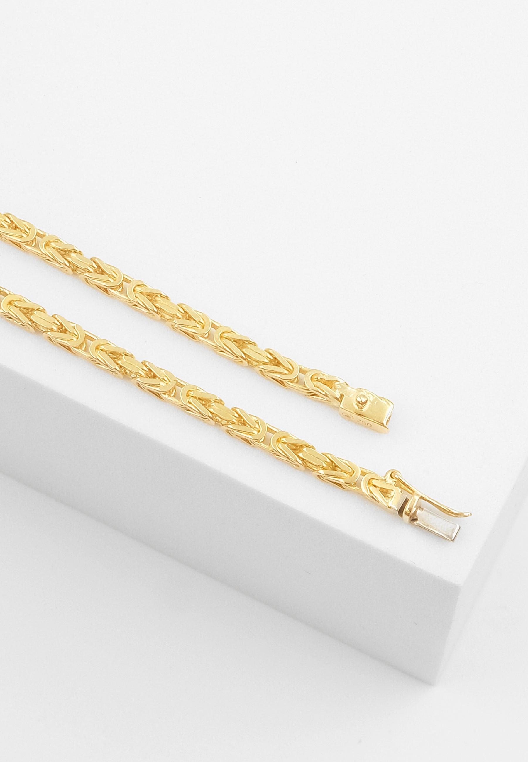 MUAU Schmuck  Bracelet chaine royale en or jaune 750, 2,3mm, 19cm 