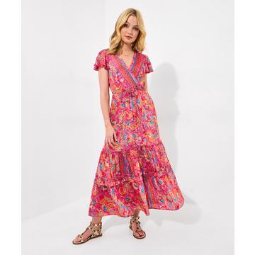 PETITE Paisley Maxikleid mit V-Ausschnitt