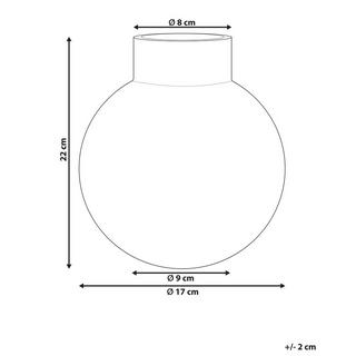 Beliani Blumenvase aus Glas Klassisch POLYDROSOS  