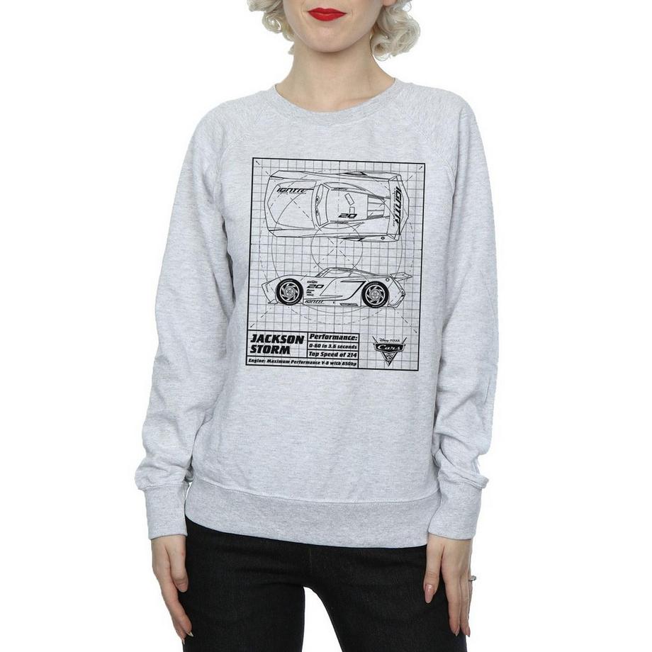 Disney Pixar Cars Jackson Storm Blueprint Sweatshirt  