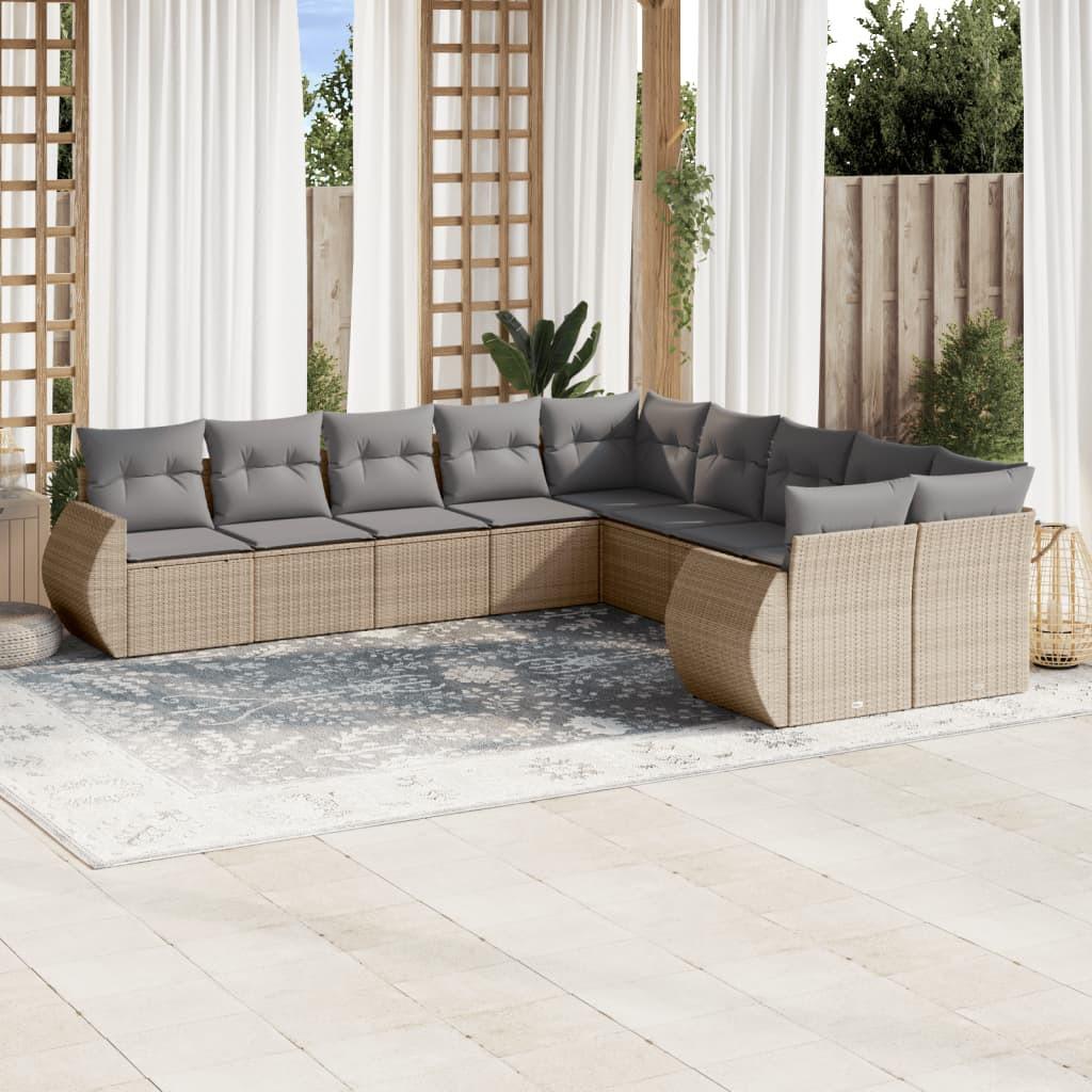 VidaXL set divano da giardino Polirattan  
