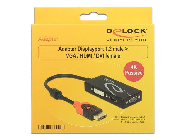 DeLock  62902 Notebook-Dockingstation & Portreplikator Kabelgebunden Schwarz 