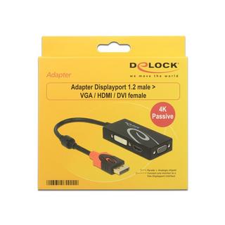 DeLock  62902 Notebook-Dockingstation & Portreplikator Kabelgebunden Schwarz 