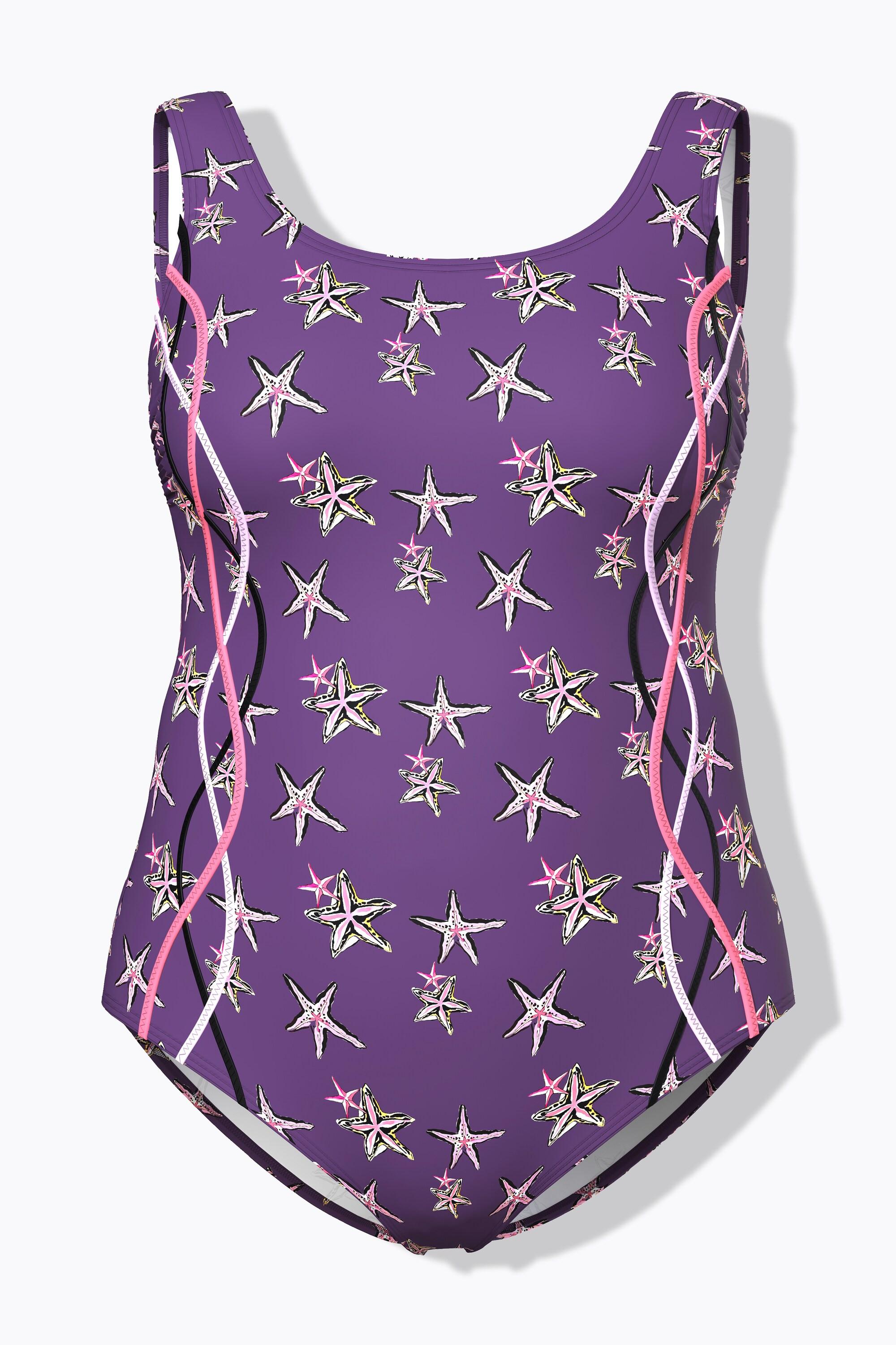 Ulla Popken Costume da bagno stelle marine bordura decorativa  