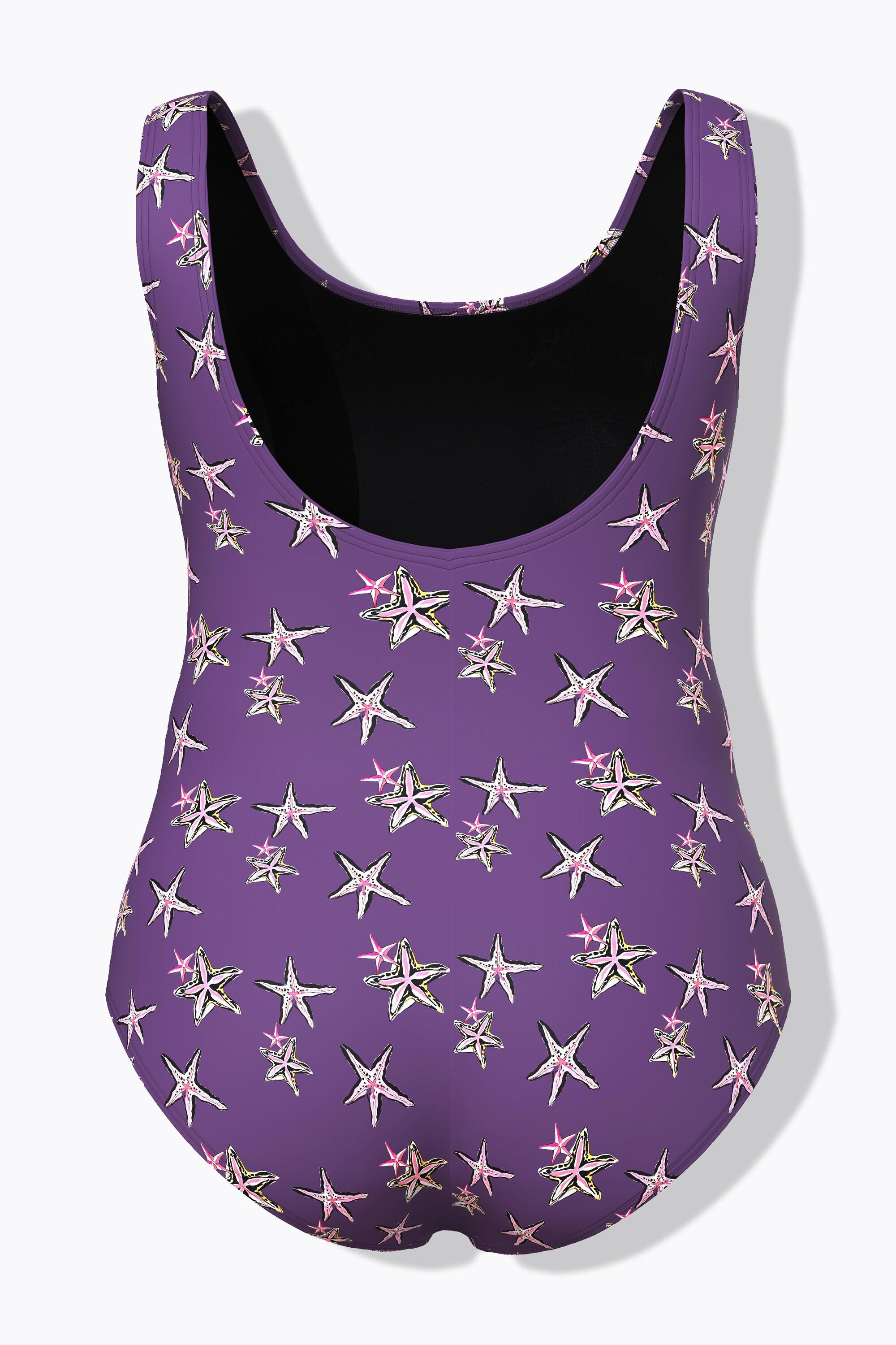 Ulla Popken Costume da bagno stelle marine bordura decorativa  