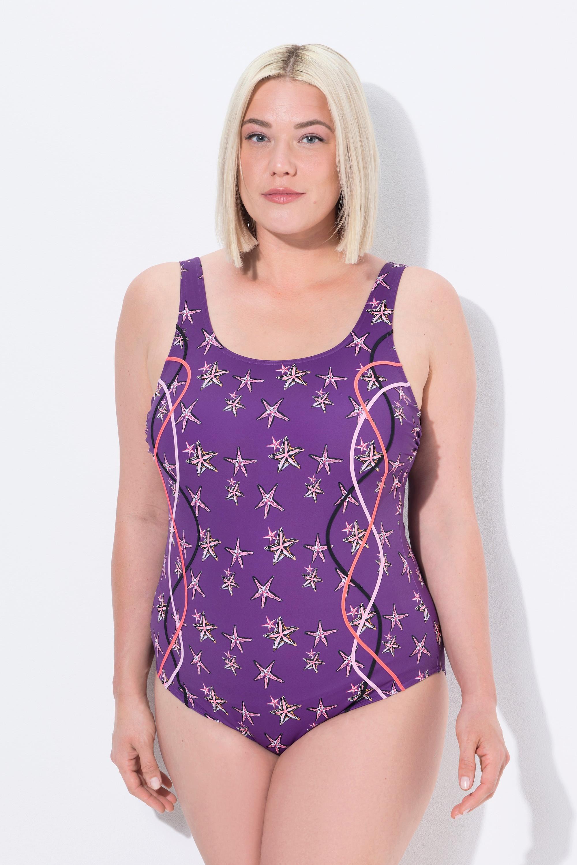 Ulla Popken Costume da bagno stelle marine bordura decorativa  