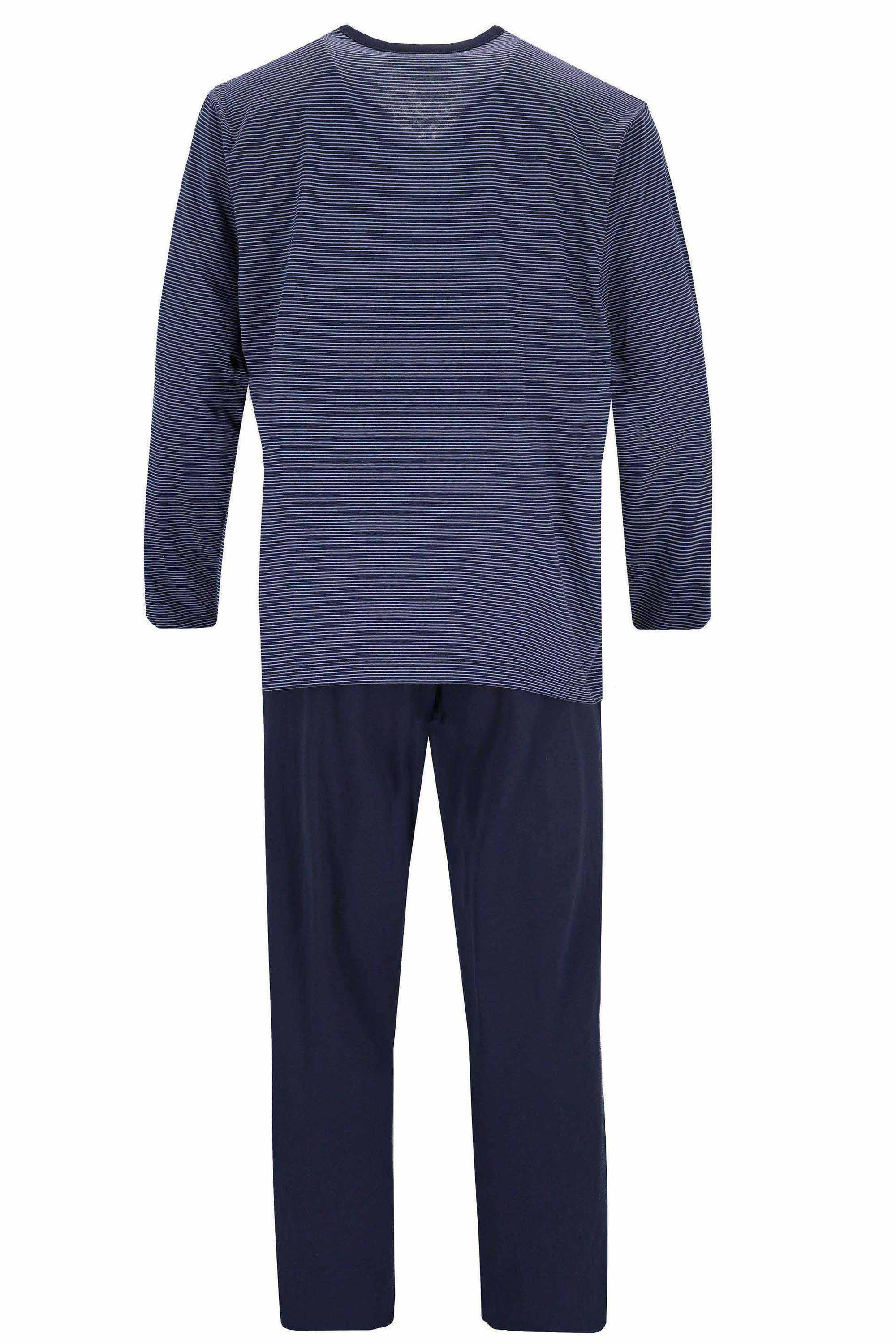 hajo Pyjama coupe confortable haut rayé pantalon uni  