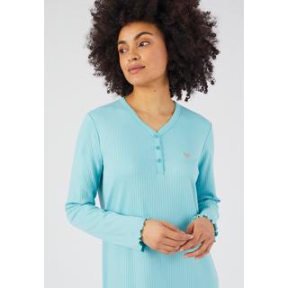 Damart  Chemise de nuit maille interlock côtelée douce et souple 